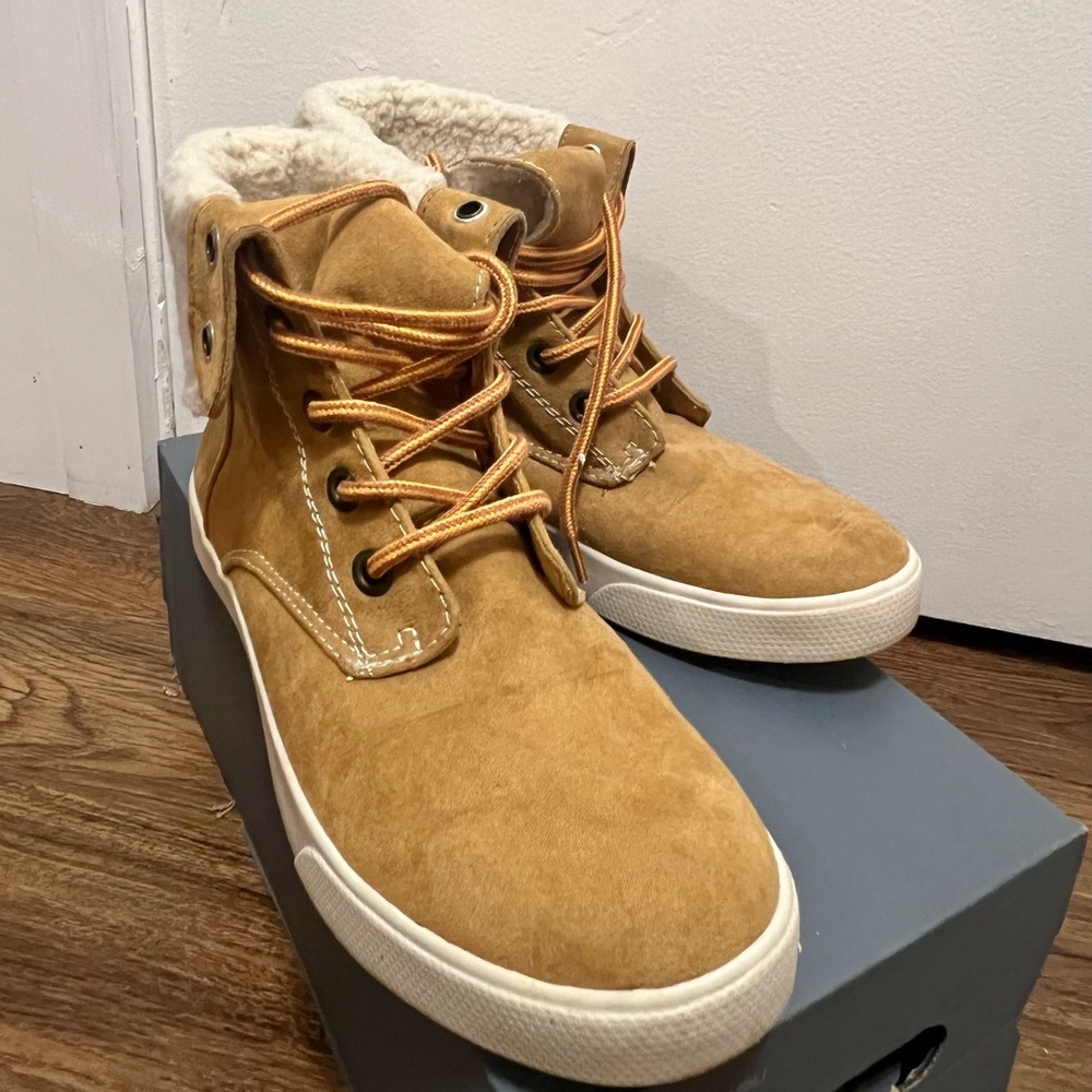 Gently worn suede boots